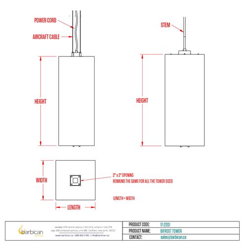 Barbican Lighting Bifrost Tower LD