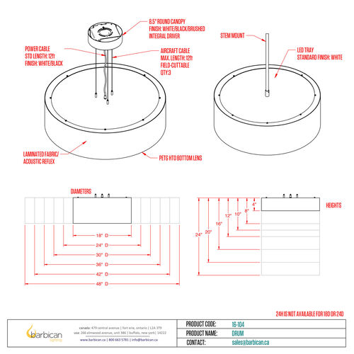 Barbican Lighting Drum LD