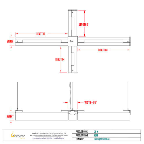 Barbican Lighting 25 X FOM LD