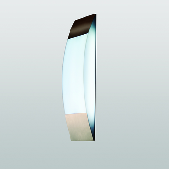 Biscotti Wall Sconce in Opal PETG and LED Shown in Vertical Position