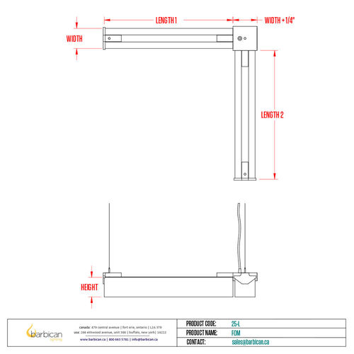Barbican Lighting 25 L FOM LD