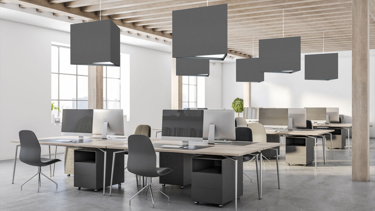 Barbican Lighting Trigon AR Inspiration Office Grey